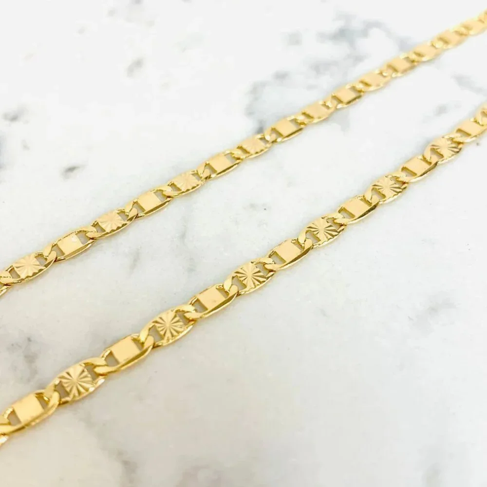 Valentino Link Chain Necklace For Kids Childrens 16" 14K GF / Kids Chain/ Kids - Picture 5 of 5